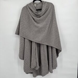 Belinda Robertson Made In Scotland 100% Pure Cashmere Shawl Gray OSFM
